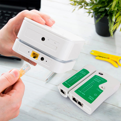 SGILE 12 in 1 Network Tool Set for RJ45, RJ11, RJ12, Repair Tools, Cable Tester Kit, Patch Cable Tester, LAN Cable Tester for DIY Home Computer Maintenance.