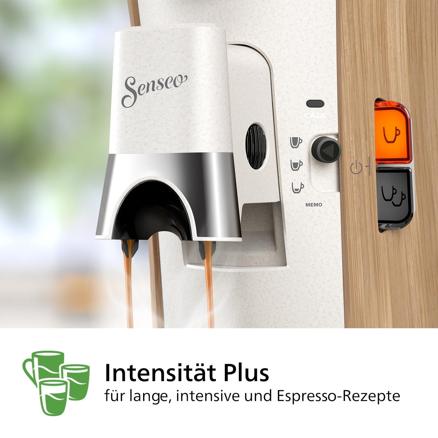 Philips Senseo Select Coffee Pad Machine - Intensity Plus, Memo function for 3 coffee specialties, Crema Plus, Environmentally friendly product with 37% bio-based plastic, Silk White (CSA240/05)