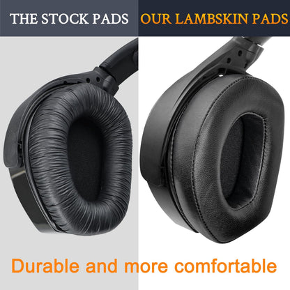 SOULWIT sheepskin replacement ear pads for Sennheiser RS165/TR165/RS175/TR175/RS185/TR185/RS195/TR195 (RS/TR 165 175 185 195 RF), pads for HDR165/HDR175/HDR185/HDR195 (HDR 195RF) headphones.