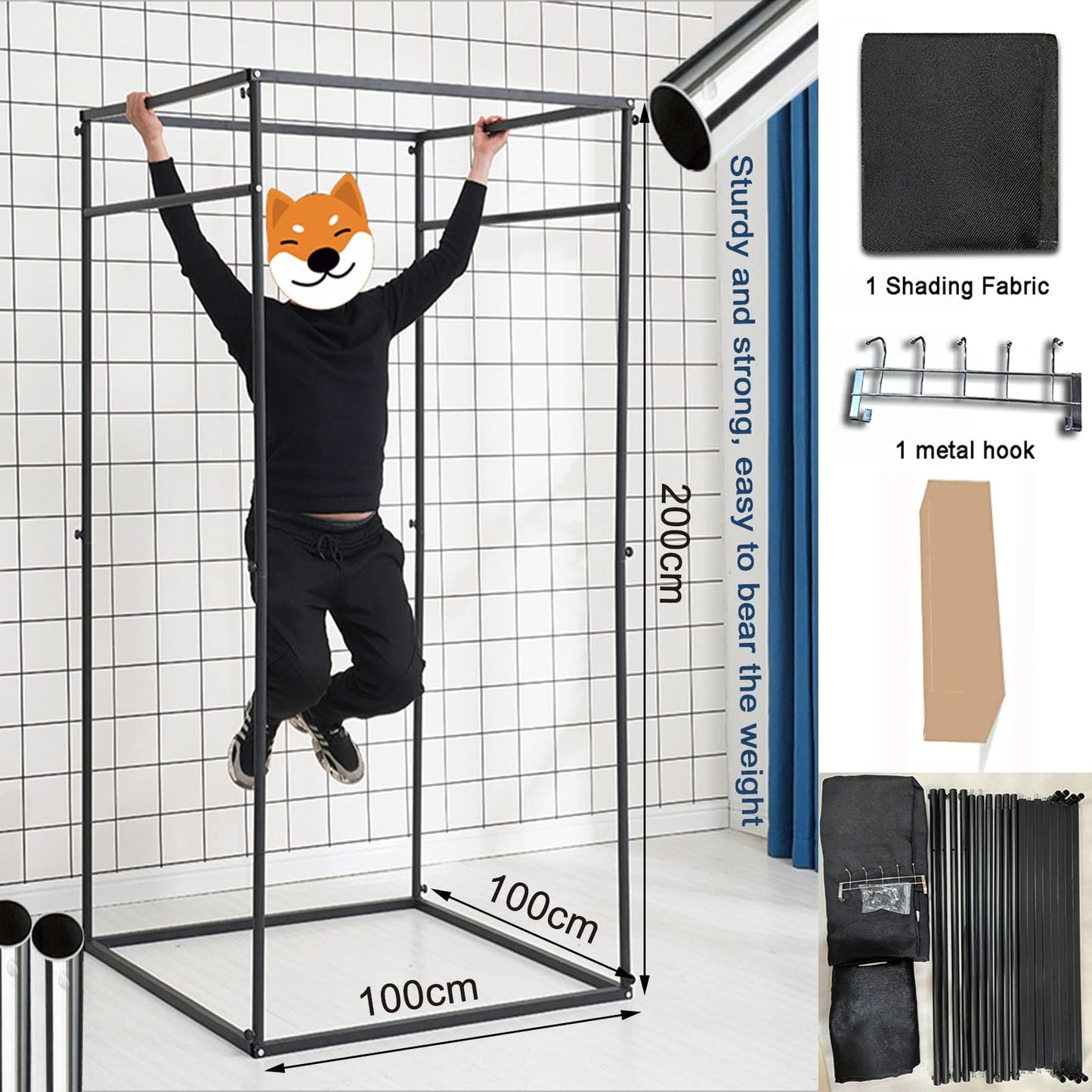 QJSZMEI Changing Room, Portable Easy Temporary Dressing Room, Mobile Changing Tent for Clothing Store Shopping Mall Office, Privacy Protection