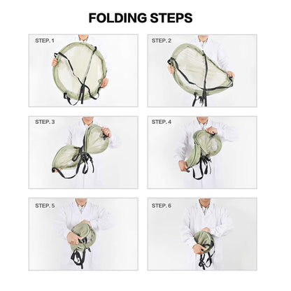iPower Herb Drying Net, 4 layers, green mesh, with foldable heavy rings, collapsible, hydroponic plant buds, sturdy hanging net