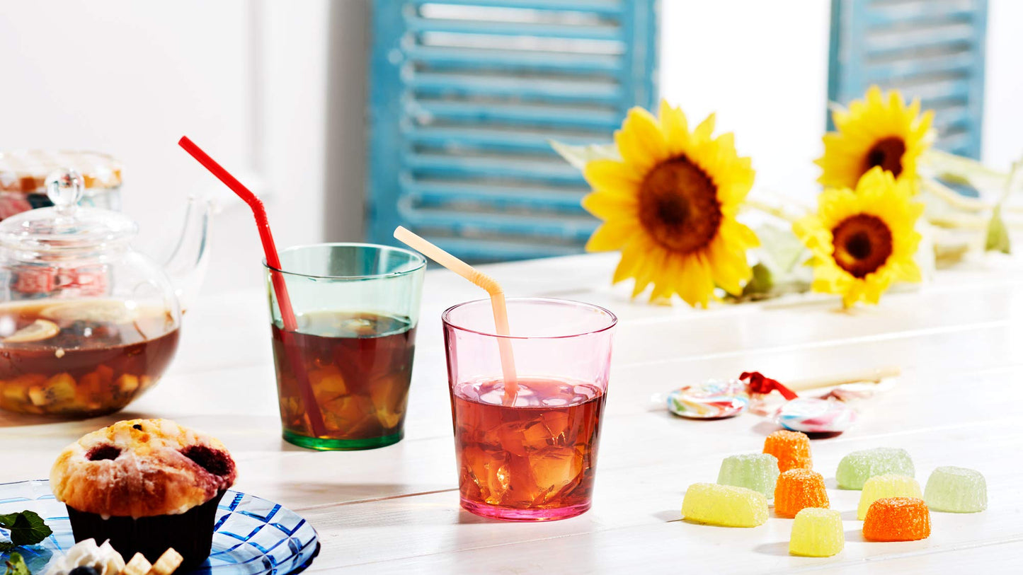 SCANDINOVIA - 400ml Unbreakable Premium Drinking Glasses - Set of 6 - Tritan Plastic Tumbler - BPA Free - Dishwasher Safe - Stackable