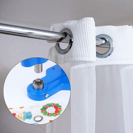 Grommet press Grommet Kit 1500 Hand press Grommet punch Rivet press, Professional grommet press set, 3 dies grommets (6/10/12mm), for tarps fabrics, rivets, textiles, DIY decoration, banners, leather, awnings, curtains.