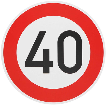Original traffic sign 40 KM/H sign No. 274-40 DN 600 mm road traffic regulations birthday gift RAL road sign signs traffic signs road signs