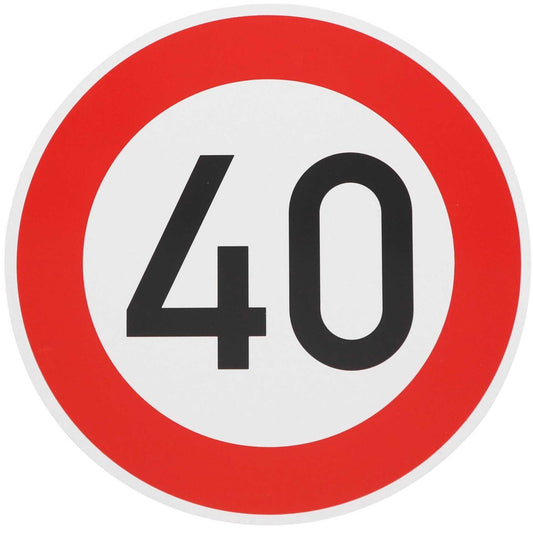 Original traffic sign 40 KM/H sign No. 274-40 DN 600 mm road traffic regulations birthday gift RAL road sign signs traffic signs road signs