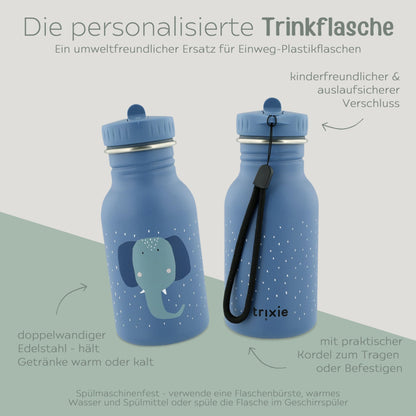 Magic wish water bottle personalized for children, personalized bottle, baby bottle, kids bottle, Trixie water bottles with custom name (Elephant, 350ml)