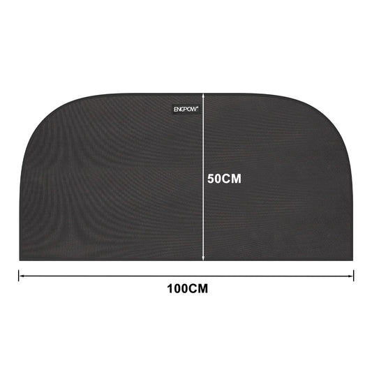 Fireproof Hearth Mat 100 x 50CM Half Round Spark Protection Plate Stove Area Fireplace Mat for Wood Stove Flame-retardant Carpets Stove Underlay Protective Mat for Fireplaces in Stove, Heaters