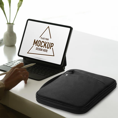 MoKo 9-11 Inch Tablet Sleeve Case with Handle, Padded Protective Travel Bag for New 11 Inch iPad Air M3 2025, iPad A16 11", iPad Pro 11 M4, iPad 10/9/8/7th, Tab S9/S8 11, Black