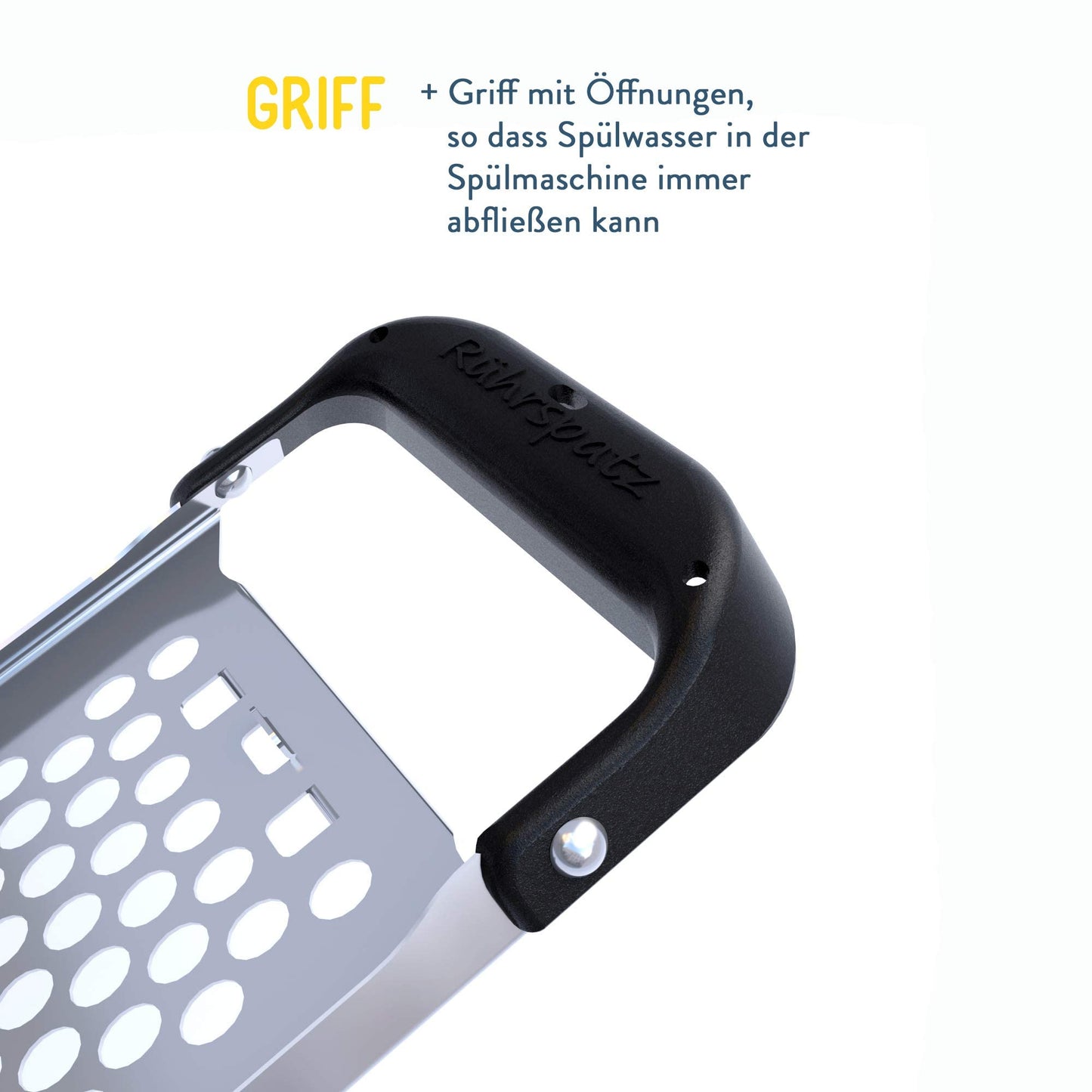 Rührspatz® patented in the Allgäu region: Stainless steel spätzle maker with stirring function, extra large dough container, cooks spätzle 4x faster! No more messy stovetop with stop function [Pot diameter up to 32 cm].