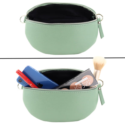 Blade leather fanny pack for women, stylish waist bag with 2 patterned and leather removable & adjustable wide belts, crossbody bag for women, high-quality chest bag for ladies