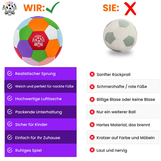 Safe Sport Gear - The House Ball - Original Softball soccer ball Size 4, Perfect soccer ball for kids, Indoor soccer for kids & teens, Fun, High quality - The House Ball