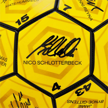 Borussia Dortmund Unisex Youth BVB Signature Ball 2023/24 Soccer, Yellow, Size 5