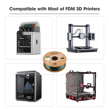 eSUN Dual Color PLA Filament 1.75mm, ePLA-Magic Glitter 3D Printer PLA Filament, Accuracy +/- 0.05mm, 1KG Spool (2.2 LBS) for 3D printers, Dark Shiny Gold