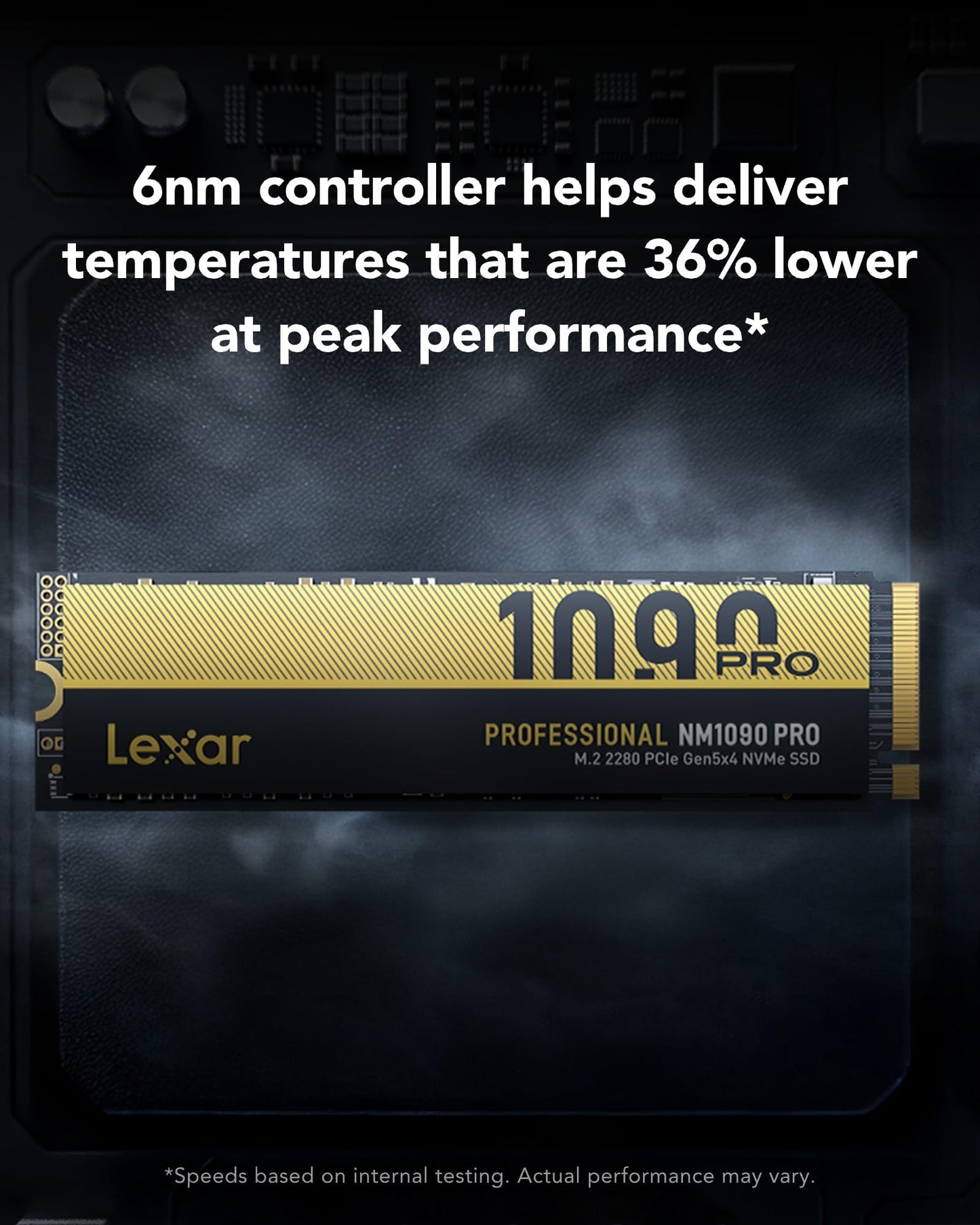 Lexar SSD 2TB PCIe 5.0 Gen5 NVMe SSD - Up to 14,000MB/s, Advanced thermal control, DirectStorage SSD for AI workloads, gaming, & content creation laptop/PC.