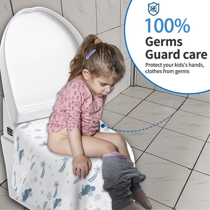 YIHATA 20 Pack Disposable Toilet Seat Covers for Kids and Adults. Universal Potty Training Liners for Toilet Seats. Individually wrapped for travel convenience.