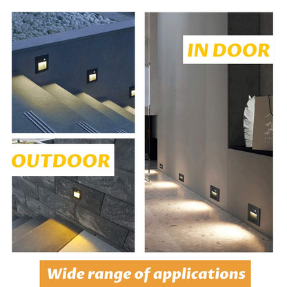 Arote 3W LED stair lighting staircase light 230V IP65 waterproof square recessed light recessed spotlight step lighting stair light step light lighting corridor light night light lamp aluminum