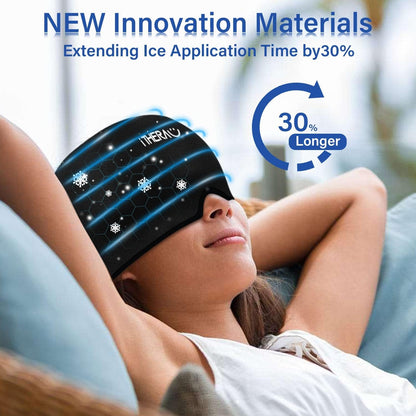 iTHERAU Migraine Mask - Migraine Hat Headache & Migraine Relief Cap Cooling Pack Cooling Sleep Mask Migraine Hood Migraine Cap