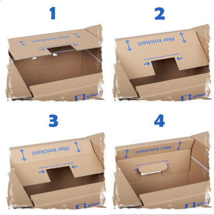5 professional quality bookboxes, 2 corrugated.