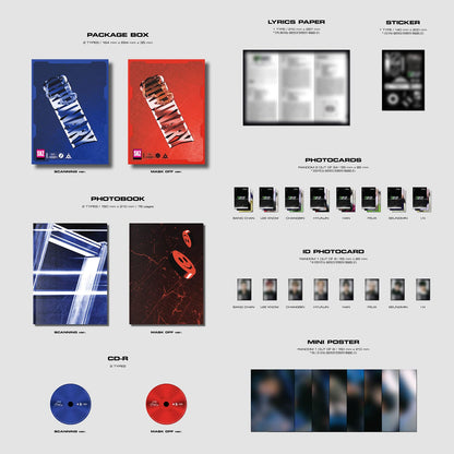 STRAY KIDS - Mini Album [ODDINARY] (SCANNING Ver.) Package Box + Photobook + CD-R + Lyrics Paper + Photocards + ID Photocard + Mini Poster + Sticker + 1 Pocket Hand Mirror