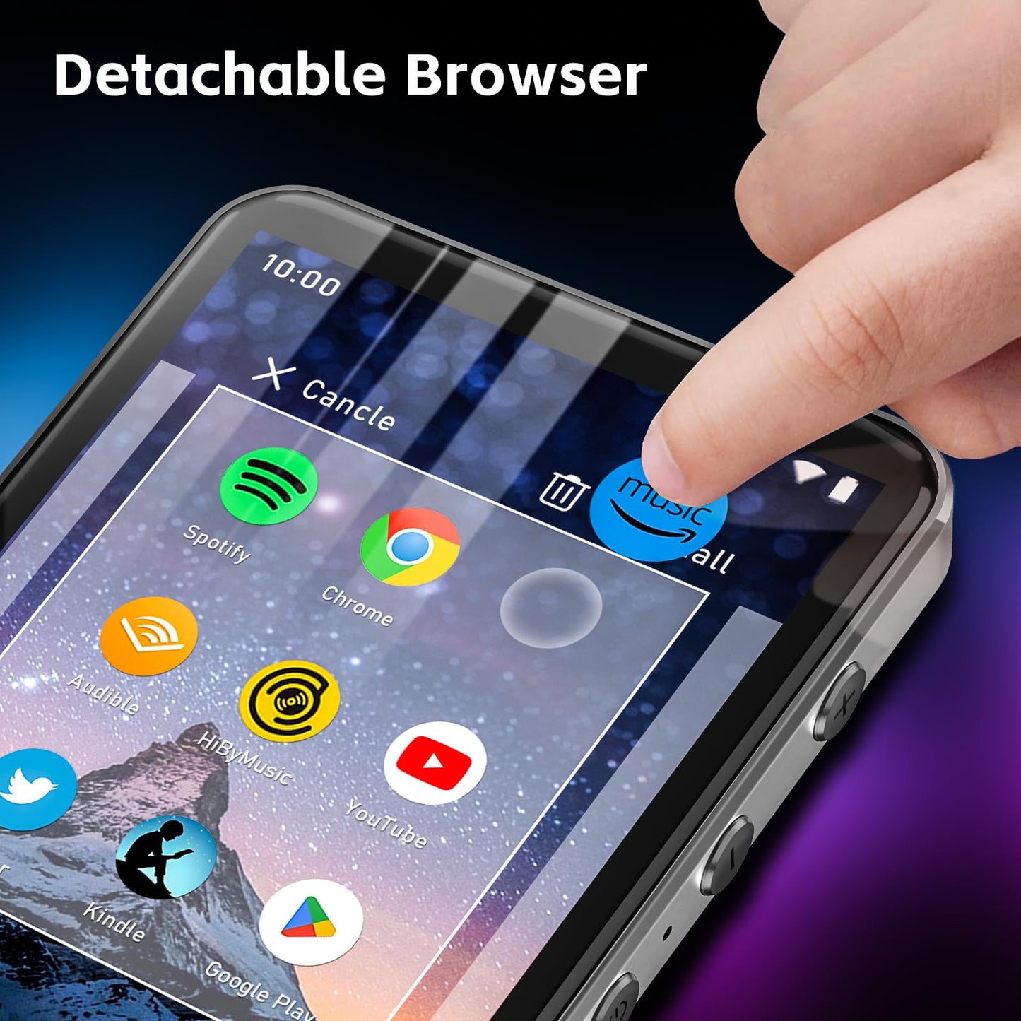 HIFI WALKER G7 MP3 Player with Bluetooth and WiFi- MP3 Player with Spotify and Camera, Android MP3 Player, Touchscreen 16GB MP4 Music Player with Speaker, Spotify, YouTube