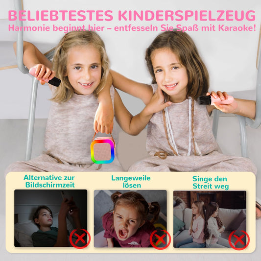 Gifts girls karaoke machine kids: Wowstar karaoke microphone kids - mini karaoke set with microphone - kids toy birthday gifts for 3-12 years girls music instrument accessories