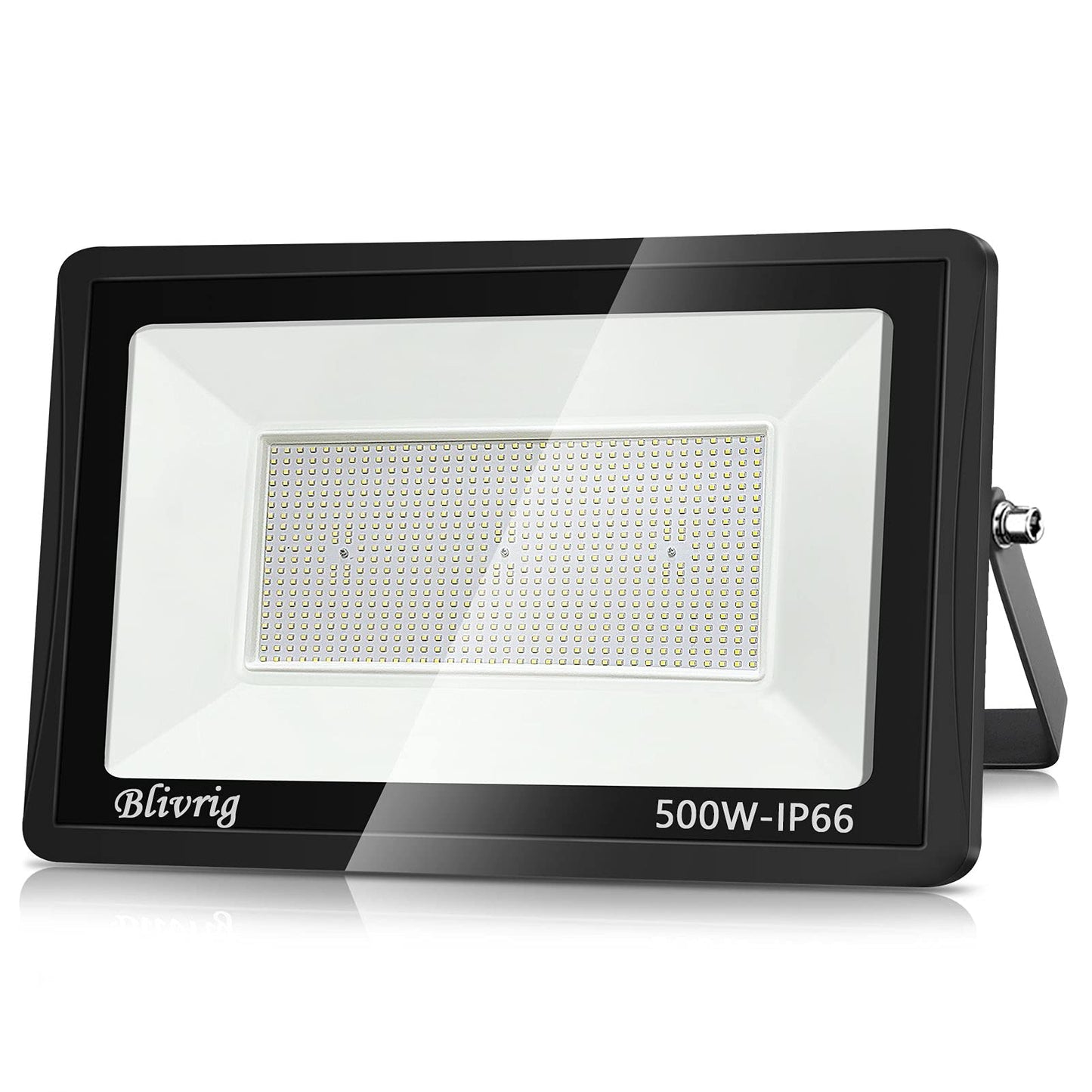 Blivrig 500W LED Floodlight Outdoor Warm White 3000K, 50000LM Super Bright Outdoor Spotlight, IP66 Waterproof LED Floodlight, Exterior Spotlight for Gardens, Courtyards, Garage, Hotel