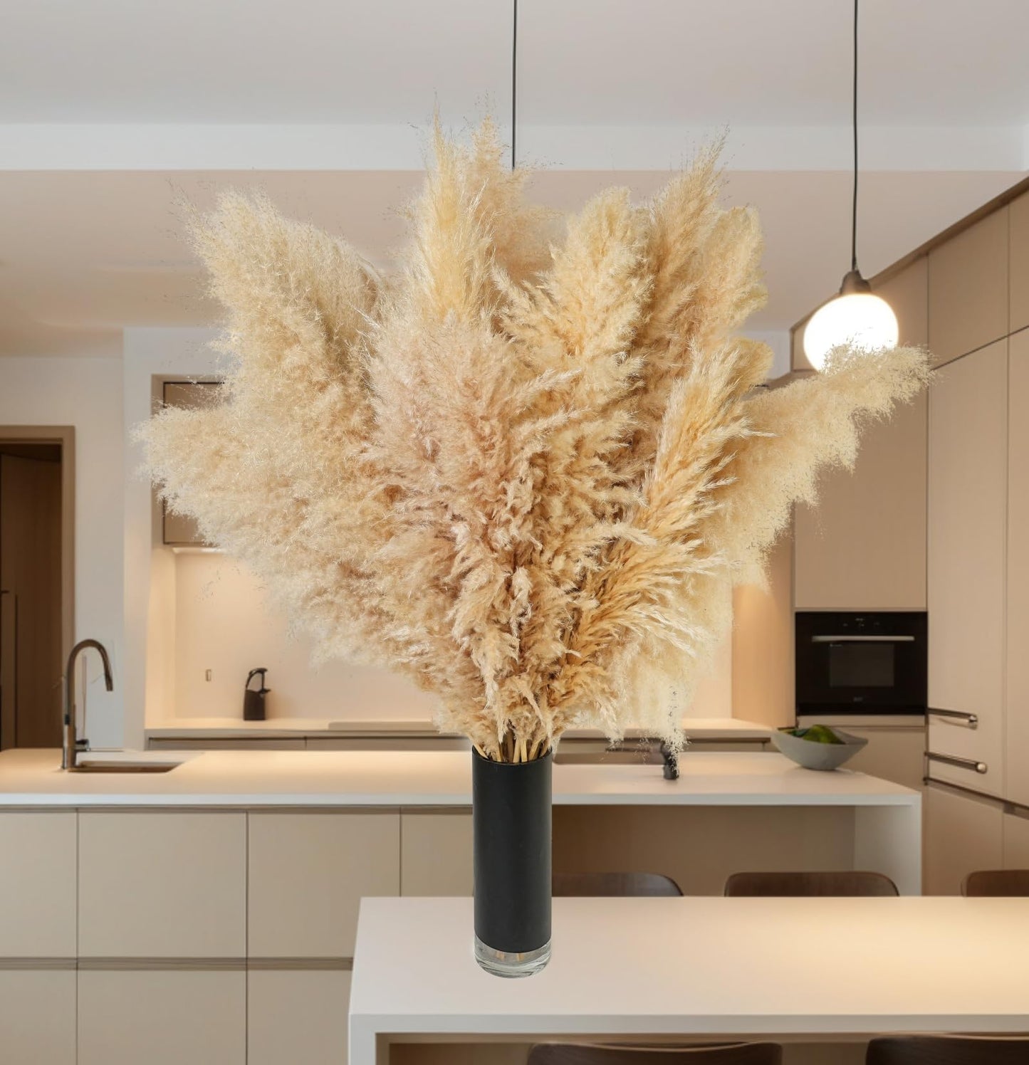 Dried Pampas Grass Decoration XXL, 10 pieces large pampas grass, reed grass bouquet for wedding boho flowers and home table decoration, rustic farmhouse party (100cm)