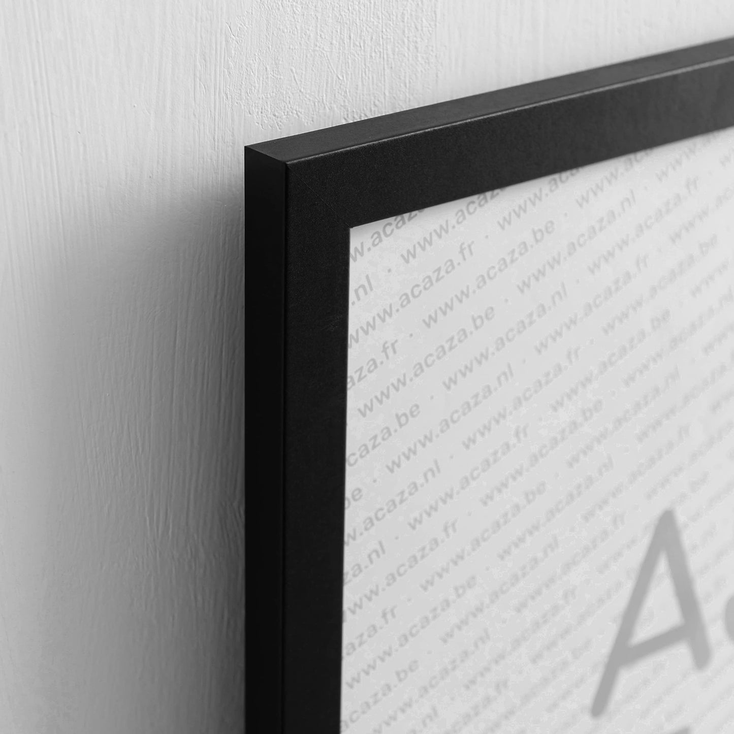 ACAZA A4 picture frame 21x29.7 cm 2-piece set Black, MDF wood with shatterproof acrylic glass, for photos, posters, and puzzles, wall mounting, vertical and horizontal format.