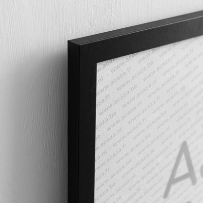 ACAZA A4 picture frame 21x29.7 cm 2-piece set Black, MDF wood with shatterproof acrylic glass, for photos, posters, and puzzles, wall mounting, vertical and horizontal format.