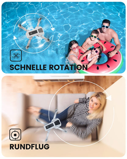 Holy Stone RC drone with 1080P camera for beginners, mini foldable quadcopter with FPV transmission, 3 batteries for long flight time, throw and go, tap-fly, gesture control. Great drone gift for kids, boys, and girls.