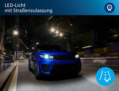 Philips Ultinon Pro6000 Boost gen2 Direct-fit H4-LED headlight bulb with road approval*, +300% brighter light**