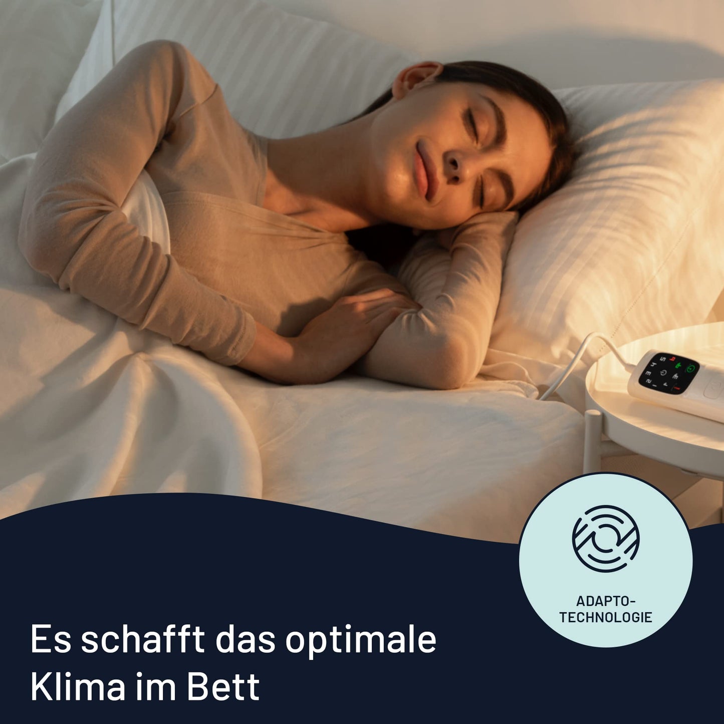 Imetec Scaldasonno Adapto single bed electric blanket, 150x80 cm, low consumption, fast heating, personalized. 100% wool & Merino, Made in Italy, non-slip fabric, control with 6 temp.