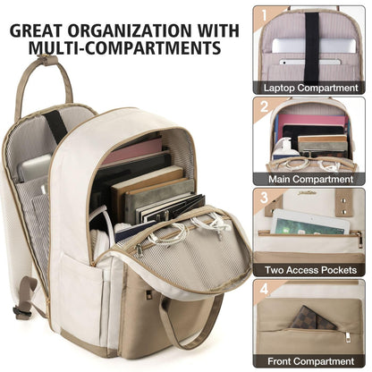 YAMTION Backpack Laptop Women 17.3 Inch, School Backpack Girls Teenager School Bag Women for School Uni Travel Study, Laptop Backpack Gifts for Educators Teachers Business