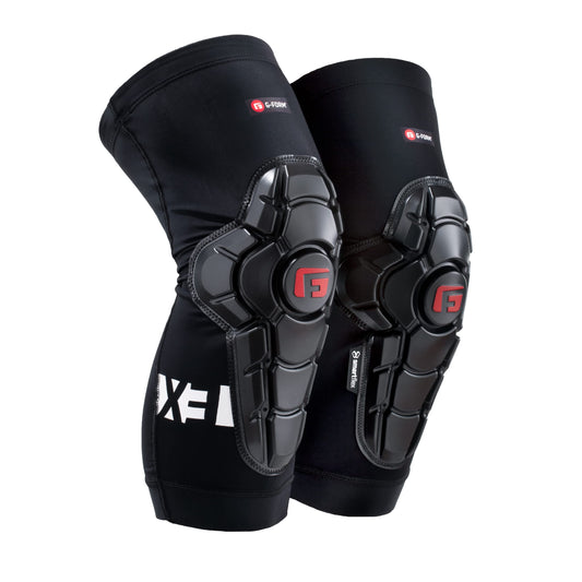 G-Form Pro-X3 Mountain Bike Knee Pads - Knee pads for men and women - Black/White, Youth S/M