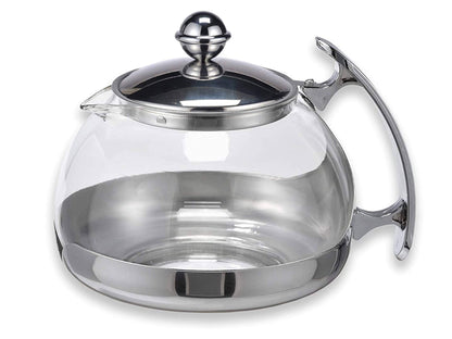 Gravidus tea set with glass teapot, infuser, and warmer - 1.2 liters - tea maker & tea warmer - tea set