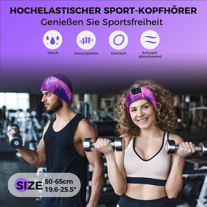LC-Dolida Sleep Headphones Bluetooth 5.4, Sleep Headband Headphones Headband Sleep Mask, Sports Headphones Music Sleep Headband for Sport Training, Jogging, Yoga, Travel