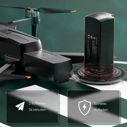 Rugged brushless motor drone with camera for beginners, CHUBORY A68 WiFi FPV Quadcopter with 2K HD camera, automatic hover, 3D flips, headless mode, trajectory flight, 2 batteries.