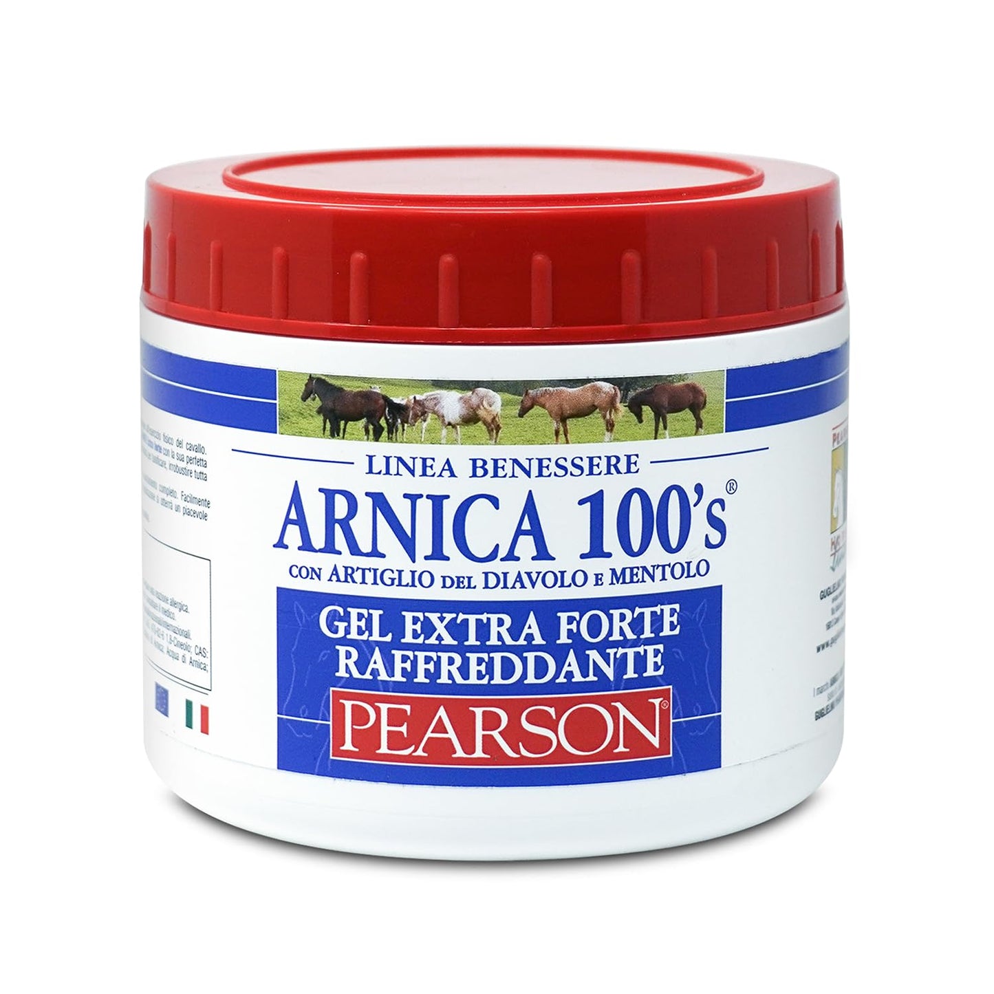 ARNICA 100'S - Arnica for horses, cooling gel Extra Forte by Pearson [500ml]. Arnica Gel Forte, cream with devil's claw and menthol. Regenerating and relaxing ointment.