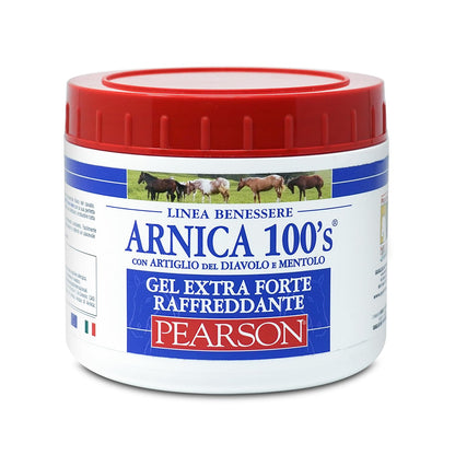 ARNICA 100'S - Arnica for horses, cooling gel Extra Forte by Pearson [500ml]. Arnica Gel Forte, cream with devil's claw and menthol. Regenerating and relaxing ointment.