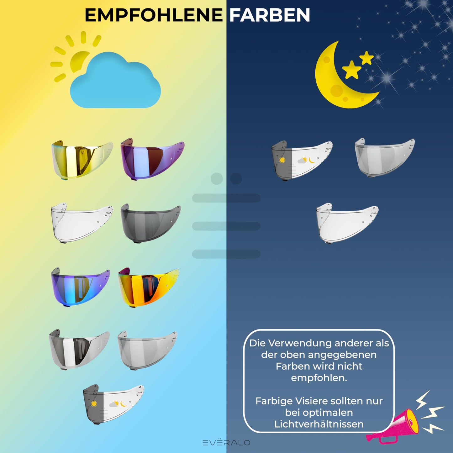 Everalo compatible with Shoei Nxr 2 visor - Z8 - X15 - XSPR Pro - Cwr f2 - Cwr f2pn - Helmet visor Pinlock Ready Anti-Scratch and Anti-Fog (Blue)
