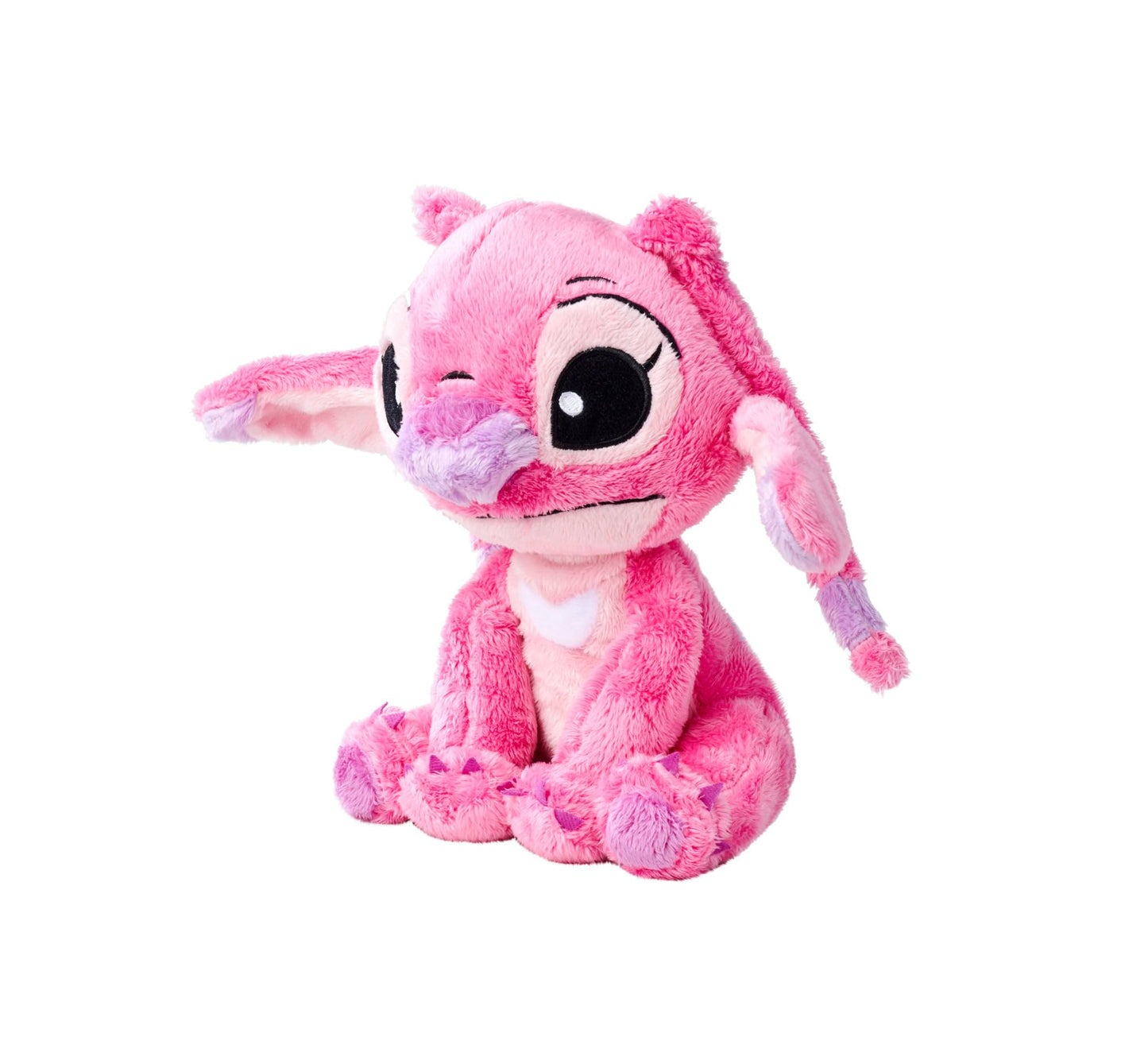 Simba 6315876954NPB - Disney Lilo and Stitch plush figure, 25cm, Angel, cuddly toy, suitable from the first months of life, pink.