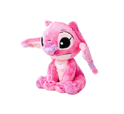 Simba 6315876954NPB - Disney Lilo and Stitch plush figure, 25cm, Angel, cuddly toy, suitable from the first months of life, pink.