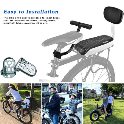 Auvstar Kids Safety Bicycle Rear Seat Accessory Set, Rear Seat Cushion Armrest Footrest Set for Girls/Boys/Children.