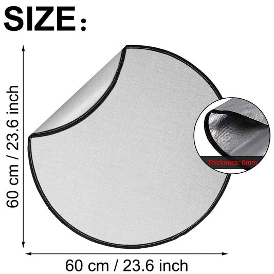 60 cm round fire pit mat, fire pit mat, grill fireproof base, fireproof base, fire bowl mat, for grill, lawn, garden, ground, backyard