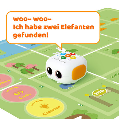 Matatalab Tale-Bot Pro is a programmable robot for children aged 3-5. It comes with a programmable app and command buttons for interactive STEM learning. Great for teaching coding basics.