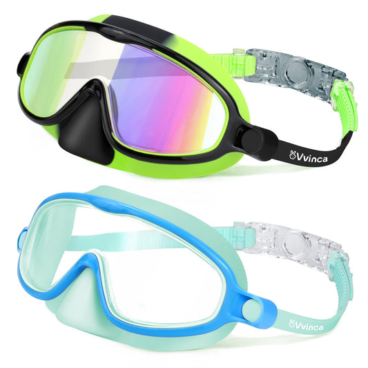 Vvinca kids swim goggles with nose protection