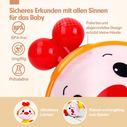 CubicFun Musical Baby Toy Caterpillar for 6-8-9-12 months, crawling toy with light & sound, interactive crawling caterpillar baby toy for 6 8 9 12 months, tummy time toys for boys girls