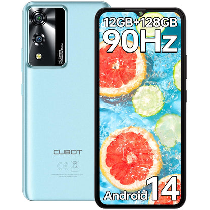 CUBOT A10 phone without contract, 12(4+8) GB+128GB/1TB, Android 14 smartphone affordable, 6.56-inch HD+/90Hz screen, 48MP+16MP camera, 5100mAh, dual SIM 4G unlocked phones, face ID/GPS/OTG
