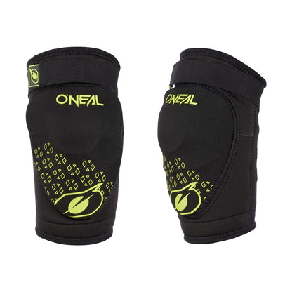 O'NEAL | Knee protector | Kids | BMX Mountainbike Downhill | IPX® impact protection made of polyurethane, Lightweight construction, Abrasion-resistant material | Dirt Knee Guard Youth V.23 | Black Neon Yellow | L-XL