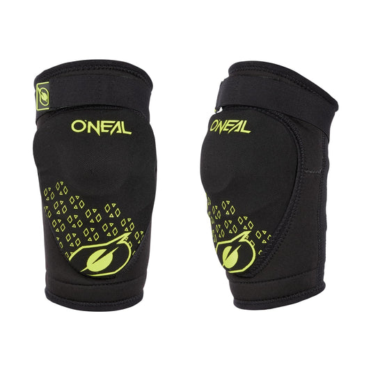 O'NEAL | Knee protector | Kids | BMX Mountainbike Downhill | IPX® impact protection made of polyurethane, Lightweight construction, Abrasion-resistant material | Dirt Knee Guard Youth V.23 | Black Neon Yellow | L-XL